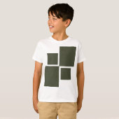 カスタマイズ可能なMoss Green Squares T型 Tシャツ (正面フル)