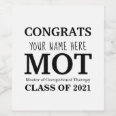 カスタマイズ可能なMOTワインボトルラベル ワインラベル (シングルラベル)