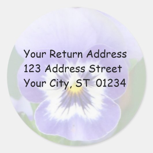 カスタマイズ可能なmsPansyスタンプ ラウンドシール (正面)