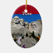 カスタマイズ可能なMt Rushmoreの記念品 セラミックオーナメント (正面)