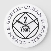 カスタマイズ可能なNAリカバリ任意のクリーンな時間を選択 ラージ壁時計 (正面)