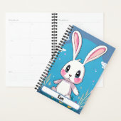 カスタマイズ可能なNametagを持つホワイトバニープランナー プランナー手帳 (ディスプレー)