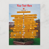 カスタマイズ可能なNarvik、ノルウェーの看板 ポストカード (正面)