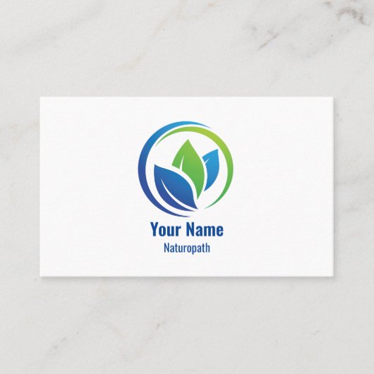 カスタマイズ可能なNaturopath名刺 名刺 (正面)