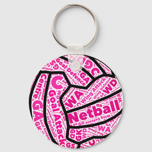 カスタマイズ可能なNetball位置Ballテーマ キーホルダー (正面)