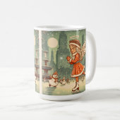 カスタマイズ可能なNYCクリスマス天使 コーヒーマグカップ (正面右)