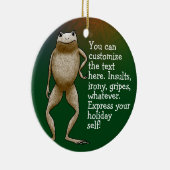 カスタマイズ可能なObadiahのヒキガエル セラミックオーナメント (右)