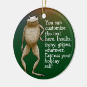 カスタマイズ可能なObadiahのヒキガエル セラミックオーナメント (左)