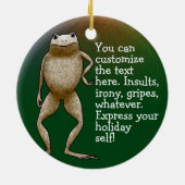 カスタマイズ可能なObadiahのヒキガエル セラミックオーナメント (裏面)