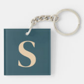 カスタマイズ可能なOcelot Kitty Cat & Matisse葉の キーホルダー (裏面)