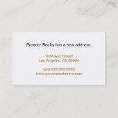 カスタマイズ可能なOfficeの移動した場所 名刺 (裏面)