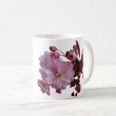 カスタマイズ可能なOlivia名かわいらしピンクフローラクラス コーヒーマグカップ (正面右)