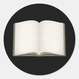 カスタマイズ可能なOpen Bookスタンプ ラウンドシール