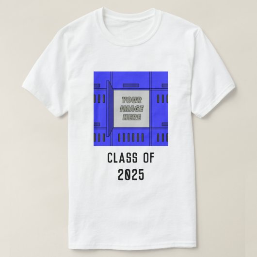 カスタマイズ可能なOpen Lockerフレームブルー Tシャツ (デザイン正面)