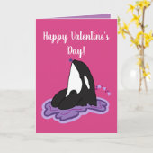 カスタマイズ可能なOrca Valentinesデイカード カード (黄色い花)