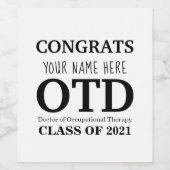 カスタマイズ可能なOTDワインボトルラベル ワインラベル (シングルラベル)