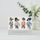 カスタマイズ可能なParisファッション1910ポストカード ポストカード (スタンド正面)