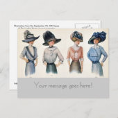 カスタマイズ可能なParisファッション1910ポストカード ポストカード (正面/裏面)