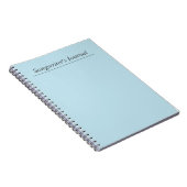 カスタマイズ可能なPastel Blue Songwriter's Journal ノートブック (右側)