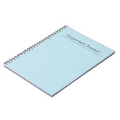 カスタマイズ可能なPastel Blue Songwriter's Journal ノートブック (左側)