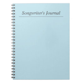 カスタマイズ可能なPastel Blue Songwriter's Journal ノートブック