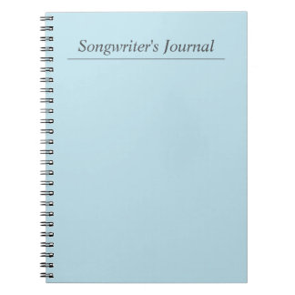 カスタマイズ可能なPastel Blue Songwriter's Journal ノートブック