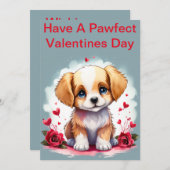 カスタマイズ可能なPawfect Valentine's Day Puppy, シーズンカード (正面/裏面)