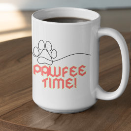 カスタマイズ可能なPawFee Time コーヒーマグカップ