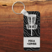 カスタマイズ可能なPDGAナンバーディスクゴルフキーチェーン キーホルダー (正面)