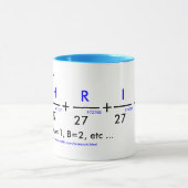 カスタマイズ可能なpiのあなたの名前-! マグカップ (中央)