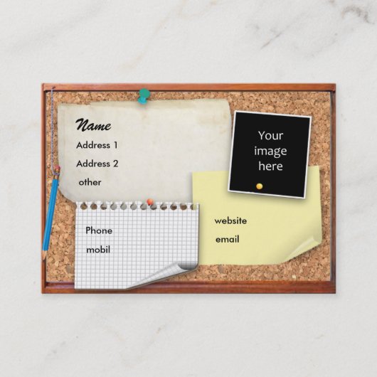 カスタマイズ可能なPinboard 名刺 (正面)