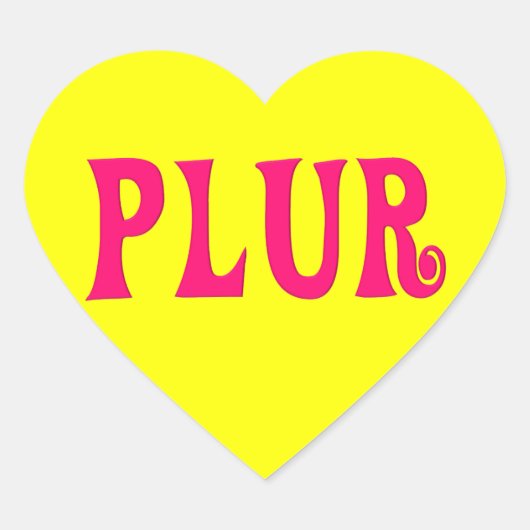 カスタマイズ可能なPLUR ハートシール (正面)