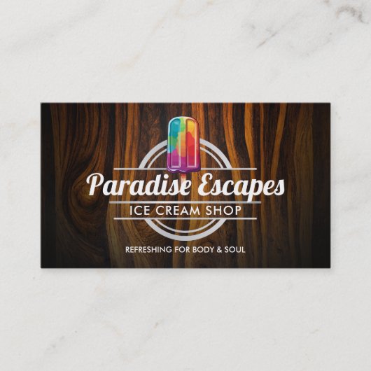 カスタマイズ可能なPopsicleロゴ名刺 名刺 (正面)