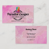 カスタマイズ可能なPopsicleロゴ名刺 名刺 (正面/裏面)
