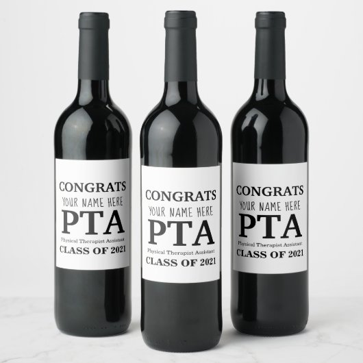 カスタマイズ可能なPTAワインボトルラベル ワインラベル (ボトル)