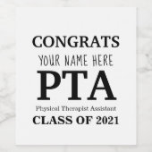 カスタマイズ可能なPTAワインボトルラベル ワインラベル (シングルラベル)