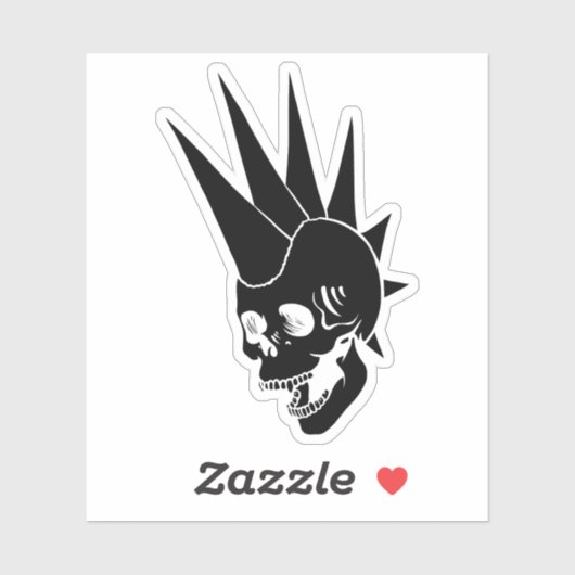 カスタマイズ可能なPunkスカルバージョン2 シール (シート)