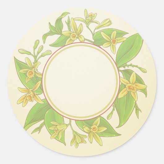 カスタマイズ可能なPure Vanilla Extractラベル ラウンドシール (正面)