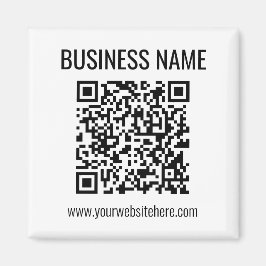 カスタマイズ可能なQRコードとビジネス名 マグネット