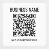 カスタマイズ可能なQRコードとビジネス名 ラベル (デザイン2)