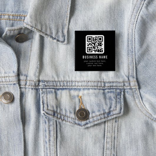 カスタマイズ可能なQRコードと編集可能なテキストデザイン 缶バッジ (インサイチュ)