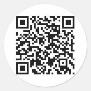 カスタマイズ可能なQRコードステッカー- ラウンドシール