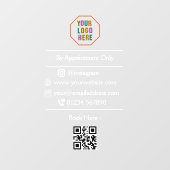 カスタマイズ可能なQRコードビニール/アポイントメントブシン ウィンドウサイン (シート)