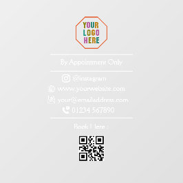 カスタマイズ可能なQRコードビニール/アポイントメントブシン ウィンドウサイン