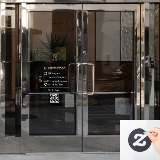 カスタマイズ可能なQRコードビニール/アポイントメントブシン ウィンドウサイン (オフィスドア)