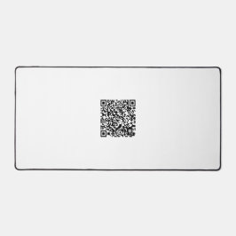 カスタマイズ可能なQRコードブラック&ホワイト抽象芸術ギーク デスクマット