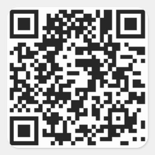 カスタマイズ可能なQRコード正方形ステッカー スクエアシール