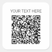カスタマイズ可能なQRコード記号 スクエアシール (正面)
