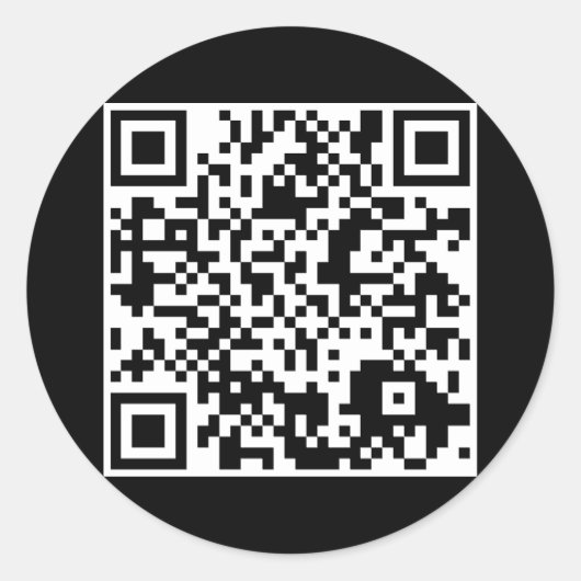 カスタマイズ可能なQRコード ラウンドシール (正面)