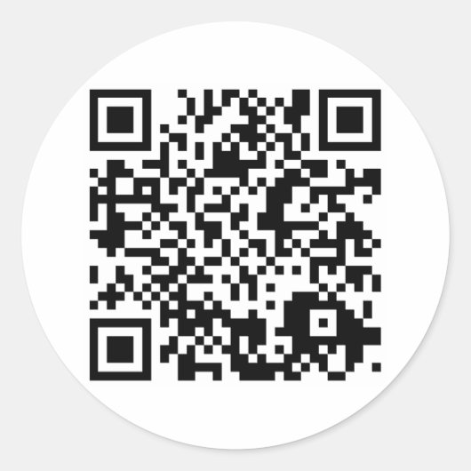 カスタマイズ可能なQRコード ラウンドシール (正面)